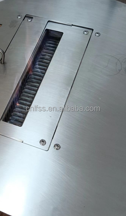 Stil Kohlenstoffstahl Tisch Fernbedienung Glas Kunst Kamin Freistehend Exklusiv europäischer Premium Schwarz Modern 9