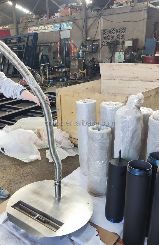 Gaskamine mit drei Seiten europäische schwarze Matte Propan Gas Erdgas Kamine Kohlenstoffstahl 8