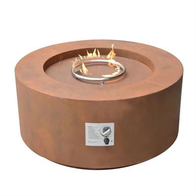 Corten Stahl Rundfeuergrube Tisch 95cm Portable freistehende Gaspropan